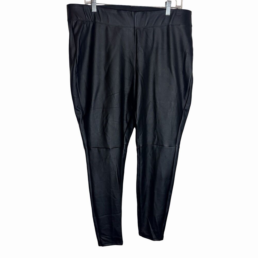 Lane Bryant Faux Leather Leggings Pants Black Size 18/20 NEW Plus Women Stretch